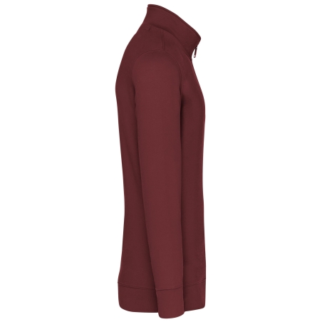 Sweat col 1/4 zip Bordeaux 300 g/m² Kariban – Workwear – vue 3