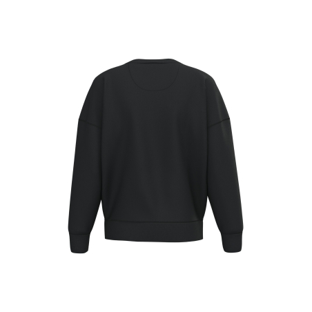 Sweat-shirt oversize écoresponsable col rond femme – Noir – Native Spirit – vue 2