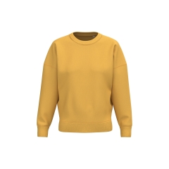 Sweat-shirt oversize écoresponsable col rond femme Jaune – Native Spirit
