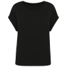 T-shirt écoresponsable manches à revers femme Noir – Native Spirit