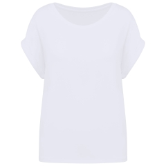 T-shirt écoresponsable manches à revers femme Blanc Native Spirit