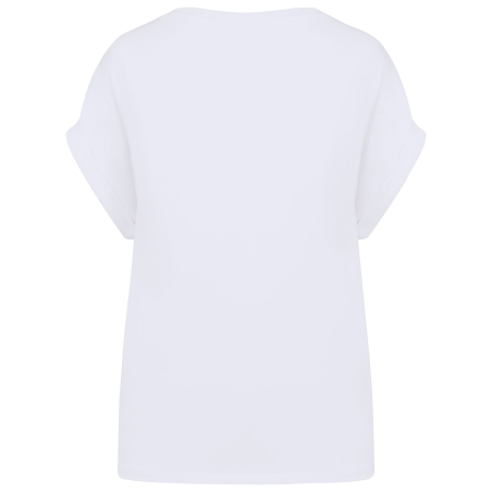 T-shirt écoresponsable manches à revers femme Blanc Native Spirit – vue 2