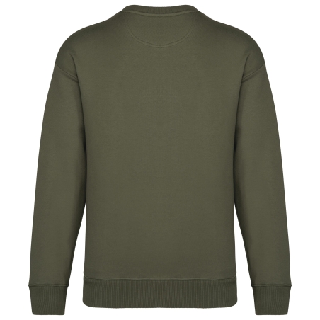 Sweat col rond oversize écoresponsable Vert Khaki Native Spirit – vue 2