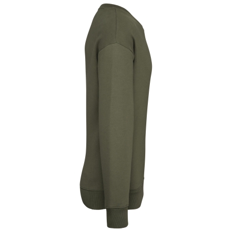 Sweat col rond oversize écoresponsable Vert Khaki Native Spirit – vue 3