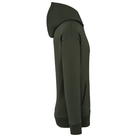 Sweat capuche oversize écoresponsable Kaki bio Native Spirit – vue 3