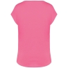 T-shirt loose col V écoresponsable femme Rose – Native Spirit – vue 2
