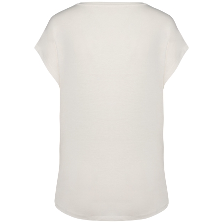 T-shirt écoresponsable col V loose femme Blanc Native Spirit – vue 2