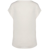 T-shirt écoresponsable col V loose femme Blanc Native Spirit – vue 2