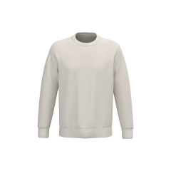 Sweat-shirt écoresponsable col rond unisexe Blanc Ivory Native Spirit