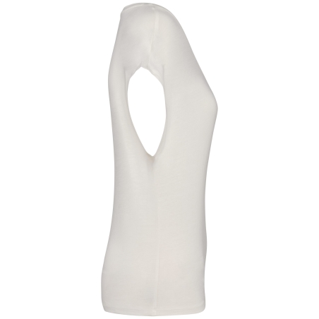 T-shirt écoresponsable col V loose femme Blanc Native Spirit – vue 3