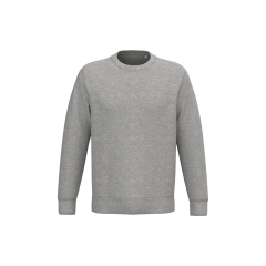 Sweat-shirt écoresponsable col rond unisexe Gris lune chiné Native Spirit