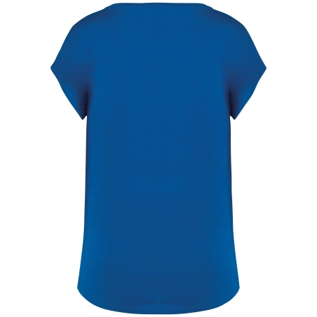 T-shirt loose col V écoresponsable femme Bleu Native Spirit – vue 2