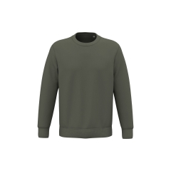 Sweat-shirt écoresponsable col rond unisexe Vert Khaki Native Spirit