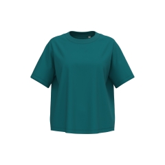 T-shirt oversize écoresponsable femme Vert Peacock Native Spirit