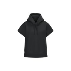 Sweat sans manches oversize capuche écoresponsable Noir Native Spirit