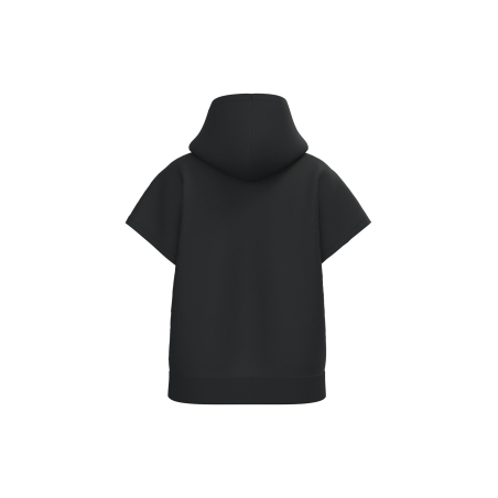 Sweat sans manches oversize capuche écoresponsable Noir Native Spirit – vue 2
