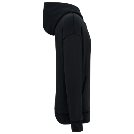 Sweat capuche oversize délavé écoresponsable Noir Native Spirit – vue 3