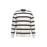Sweat-shirt rayures écoresponsable col rond Blanc Native Spirit