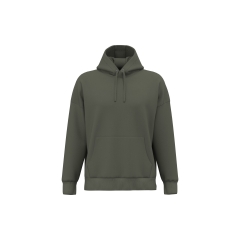 Sweat capuche oversize écoresponsable vert kaki Native Spirit