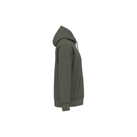 Sweat capuche oversize écoresponsable vert kaki Native Spirit – vue 3