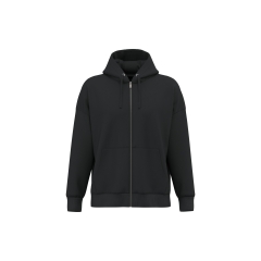 Sweat zippé oversize à capuche écoresponsable Noir – Native Spirit