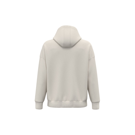 Sweat zippé capuche oversize écoresponsable Blanc Ivoire Native Spirit – vue 2