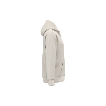 Sweat zippé capuche oversize écoresponsable Blanc Ivoire Native Spirit – vue 3