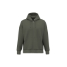 Sweat zippé capuche oversize écoresponsable Vert Khaki Native Spirit