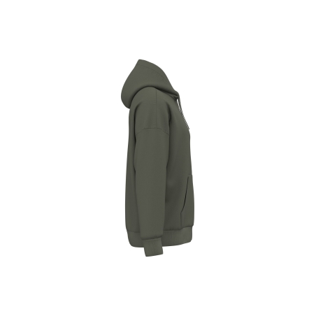 Sweat zippé capuche oversize écoresponsable Vert Khaki Native Spirit – vue 3