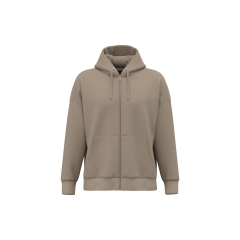 Sweat zippé capuche oversize écoresponsable Beige Native Spirit
