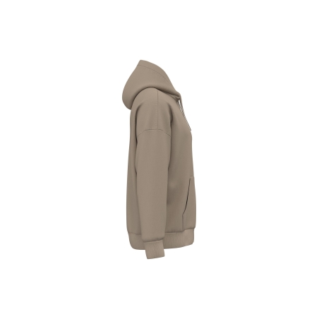 Sweat zippé capuche oversize écoresponsable Beige Native Spirit – vue 3