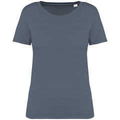T-shirt écoresponsable délavé femme Gris délavé minéral Native Spirit