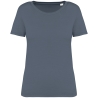T-shirt écoresponsable délavé femme Gris délavé minéral Native Spirit