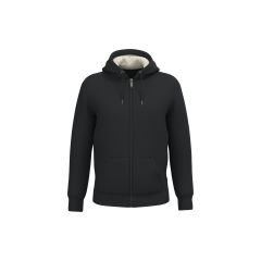 Sweat zippé sherpa écoresponsable unisexe Noir – Native Spirit
