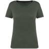 T-shirt écoresponsable délavé femme Vert Khaki Native Spirit