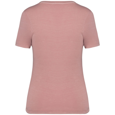 T-shirt écoresponsable délavé femme Rose Washed Petal Native Spirit – vue 2