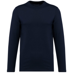 T-shirt Supima® col rond manches longues Marine – Kariban Premium