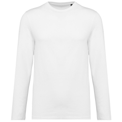 T-shirt Supima® col rond manches longues Blanc – Kariban Premium