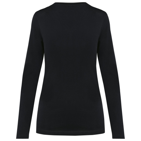 T-shirt Supima® col rond manches longues femme Noir – Kariban Premium – vue 2