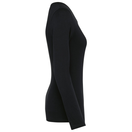 T-shirt Supima® col rond manches longues femme Noir – Kariban Premium – vue 3