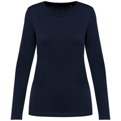T-shirt Supima® col rond manches longues femme Marine Kariban Premium