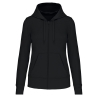 Sweat-shirt zippé à capuche Femme Black TS – vue de face