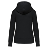 Sweat-shirt zippé à capuche Femme Black TS – vue de dos