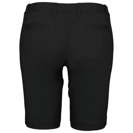 Bermuda chino femme noir – vue de dos
