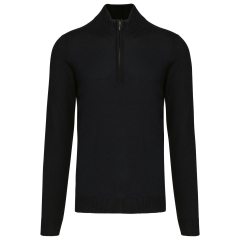 Pull 1/4 Zip Black XL – vue de face