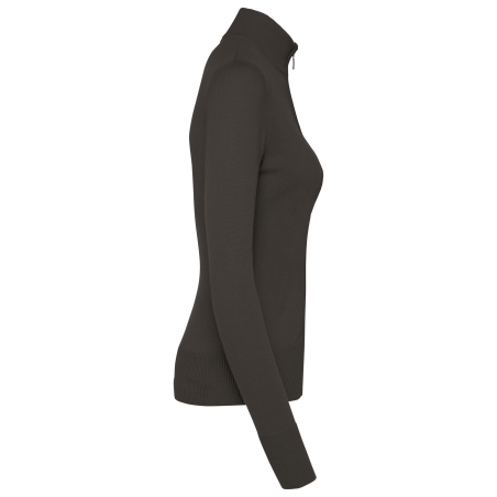 Cardigan zippé femme Gris Kariban – Coupe droite 290 g/m² – vue 3