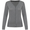 Cardigan Supima® Femme Gris Chiné – Kariban Premium