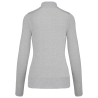 Cardigan zippé femme Gris Melange Kariban – Coupe droite – vue 2