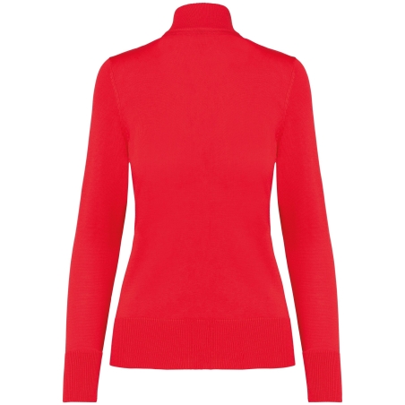 Cardigan zippé femme Rouge Kariban – Col cheminée 290 g/m² – vue 2