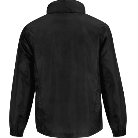 Coupe-vent doublé tricot Noir B&C ID.601 – Veste personnalisable – vue 2